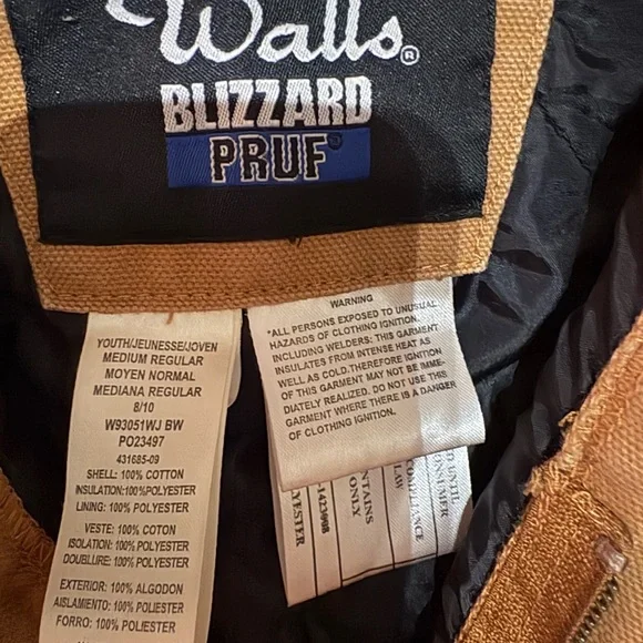 Walls Blizzard Pruf Jacket with Tan Accents - Picture 2 of 3